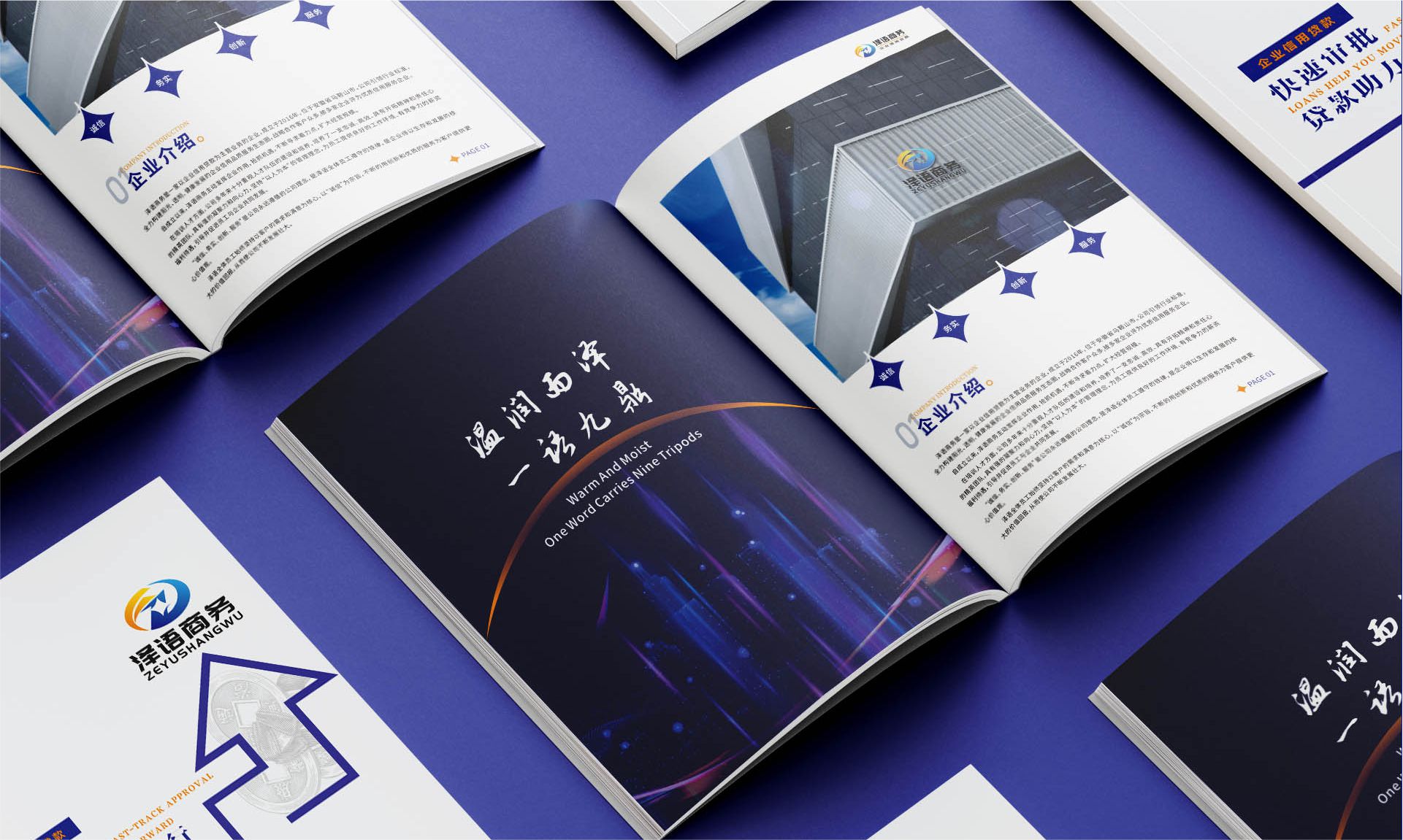 商务咨询（贷款）公司宣传册设计案例｜泽语商务