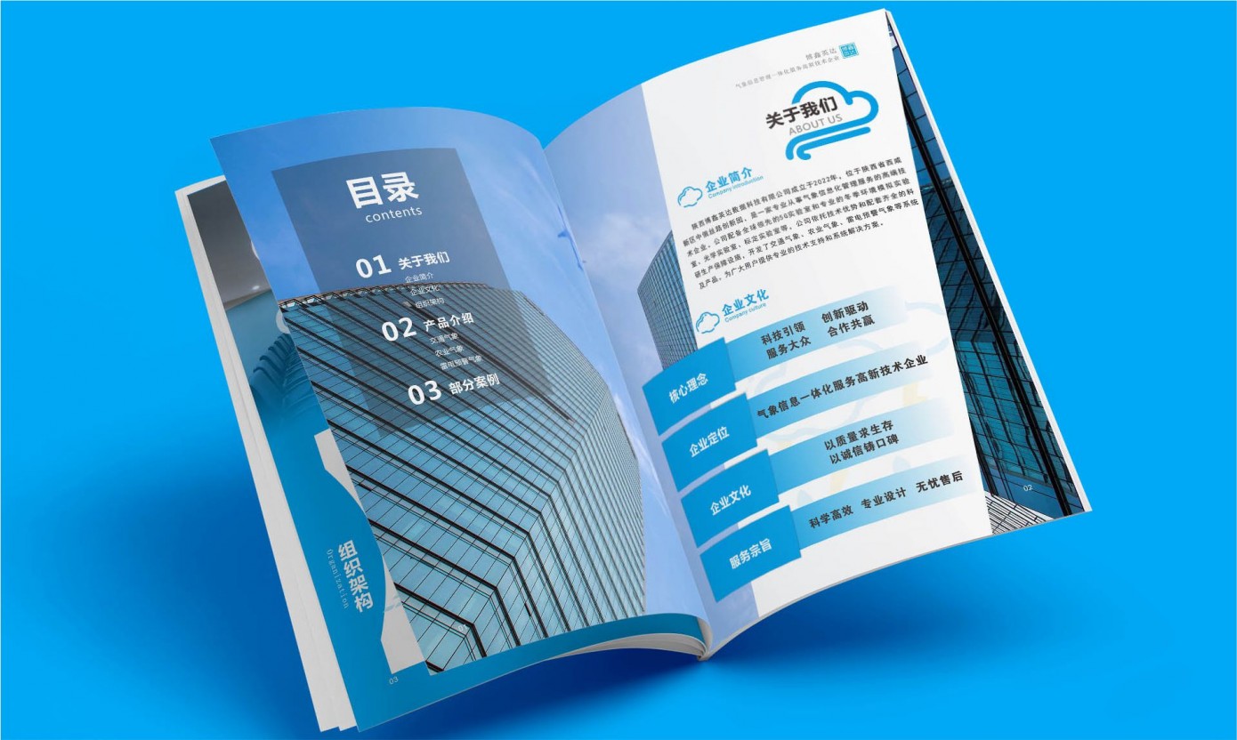 气象信息服务公司宣传册设计案例｜博鑫英达2022