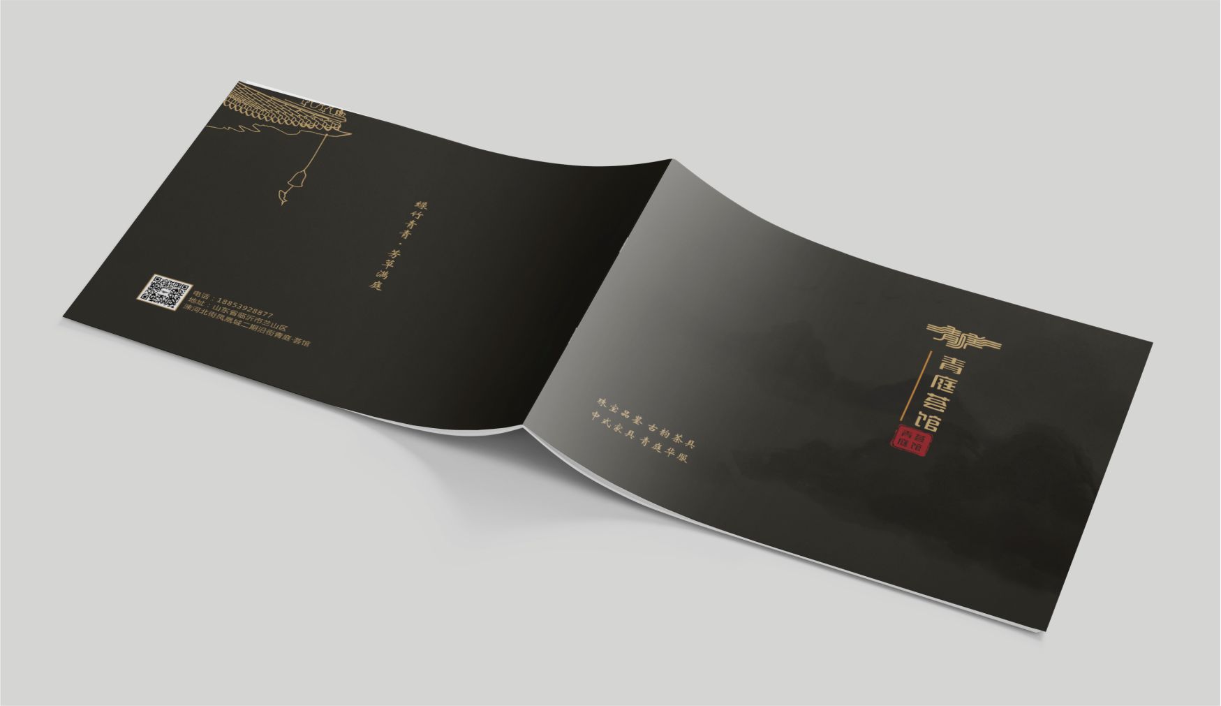 茶艺摄影会馆公司宣传册设计案例｜青庭会馆